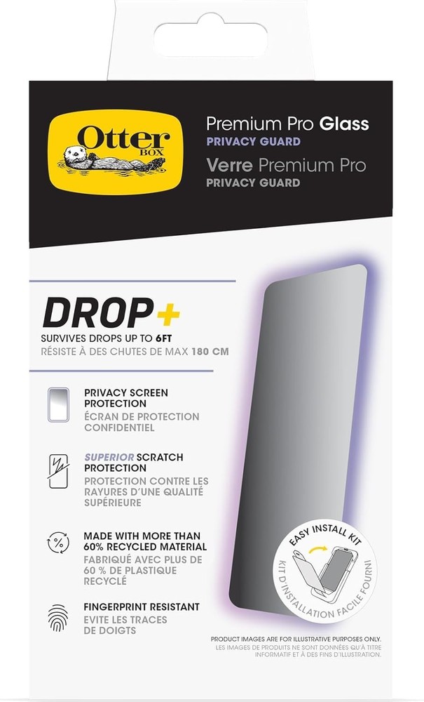 OtterBox Premium Pro Privacy Glass iPhone 15/16/Plus/Pro Max Screen Protector