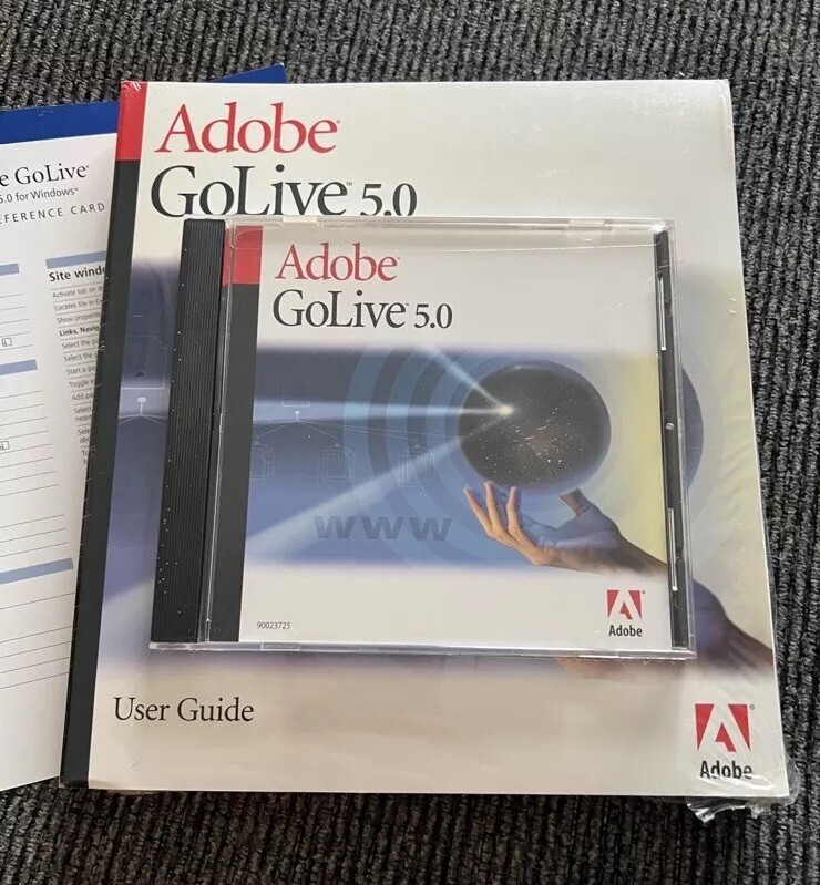 Adobe GoLive 5.0 Disk And Textbook Sealed