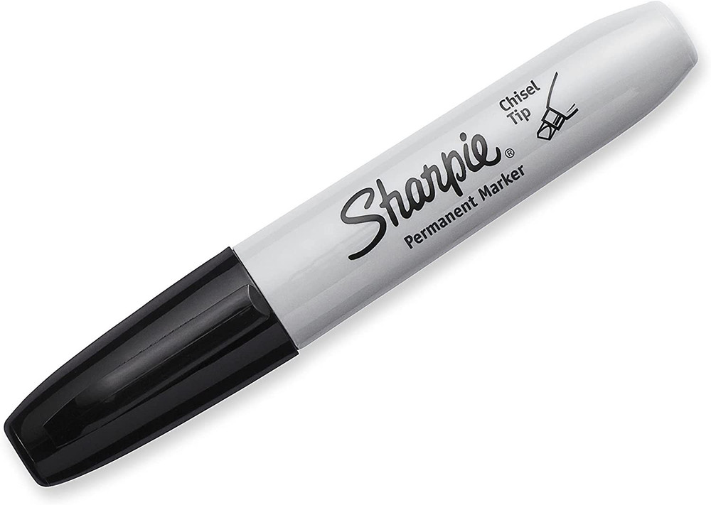 Permanent Markers, Chisel Tip, Black, 2 Count