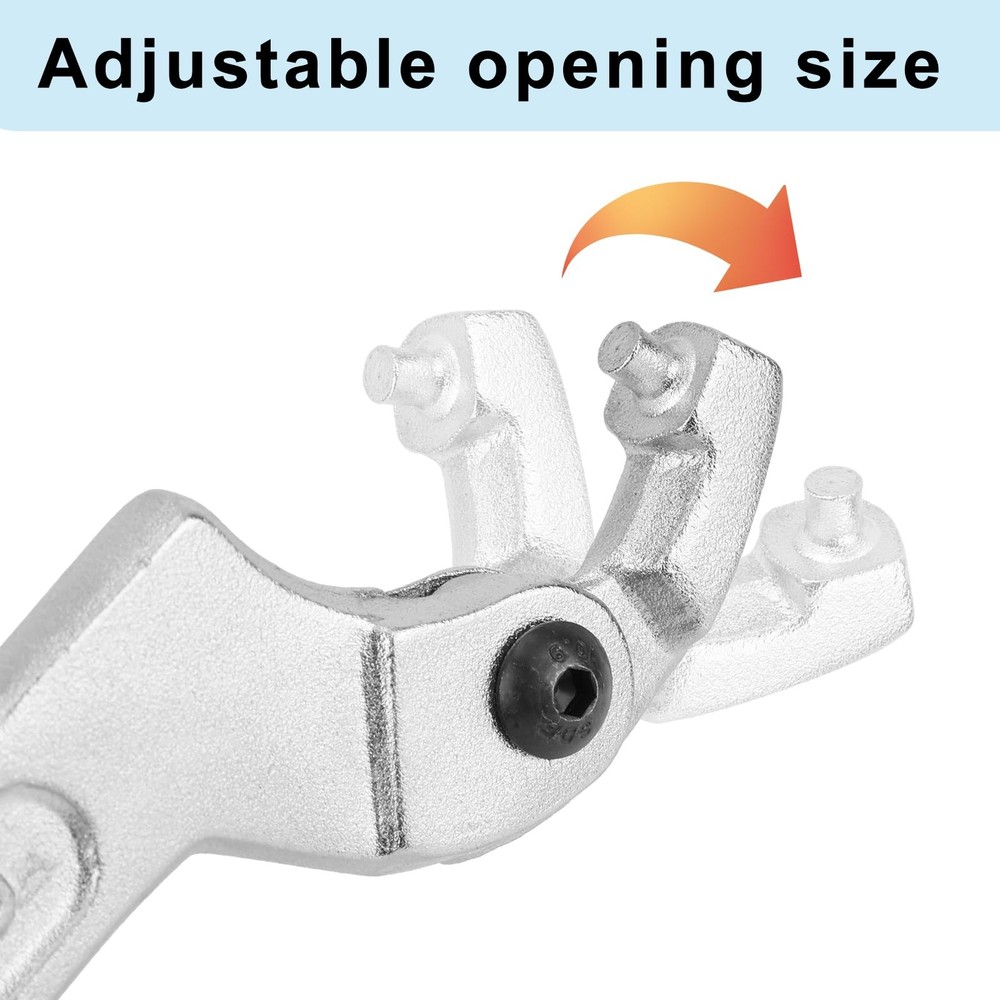 Adjustable C Spanner Hook Wrench Tool, 3/4-2"(19-51mm) Chrome Vanadium Steel ...