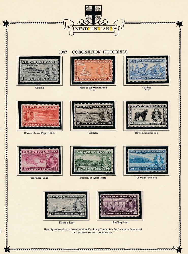 Newfoundland (1937) #233-243 (COMPLETE SET) MH CV $42