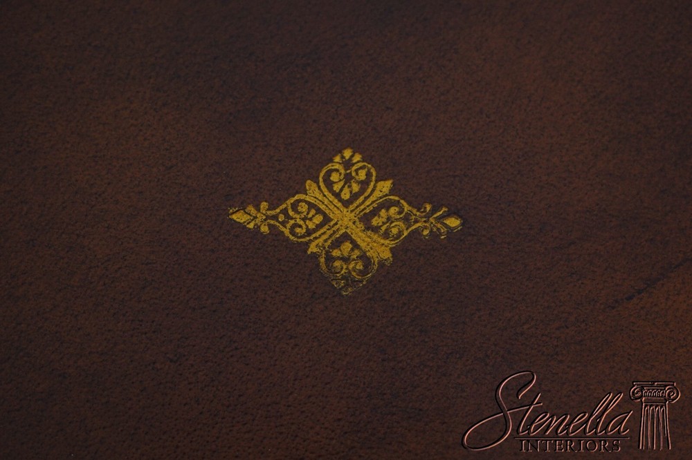 F64295EC: MAITLAND SMITH Tooled Leather Slant Front Desk