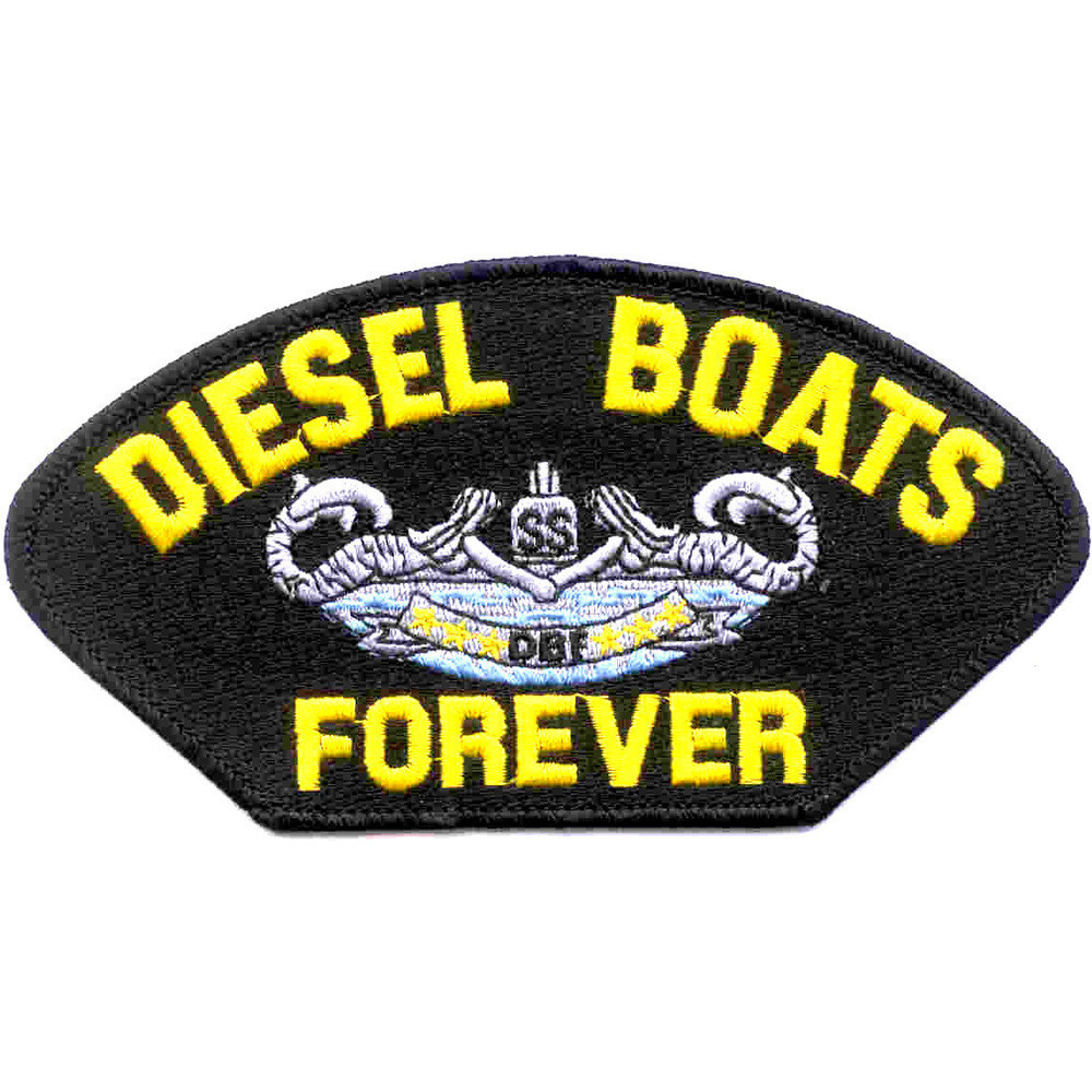 5.75" NAVY DBF DIESEL BOATS FOREVER EMBROIDERED PATCH