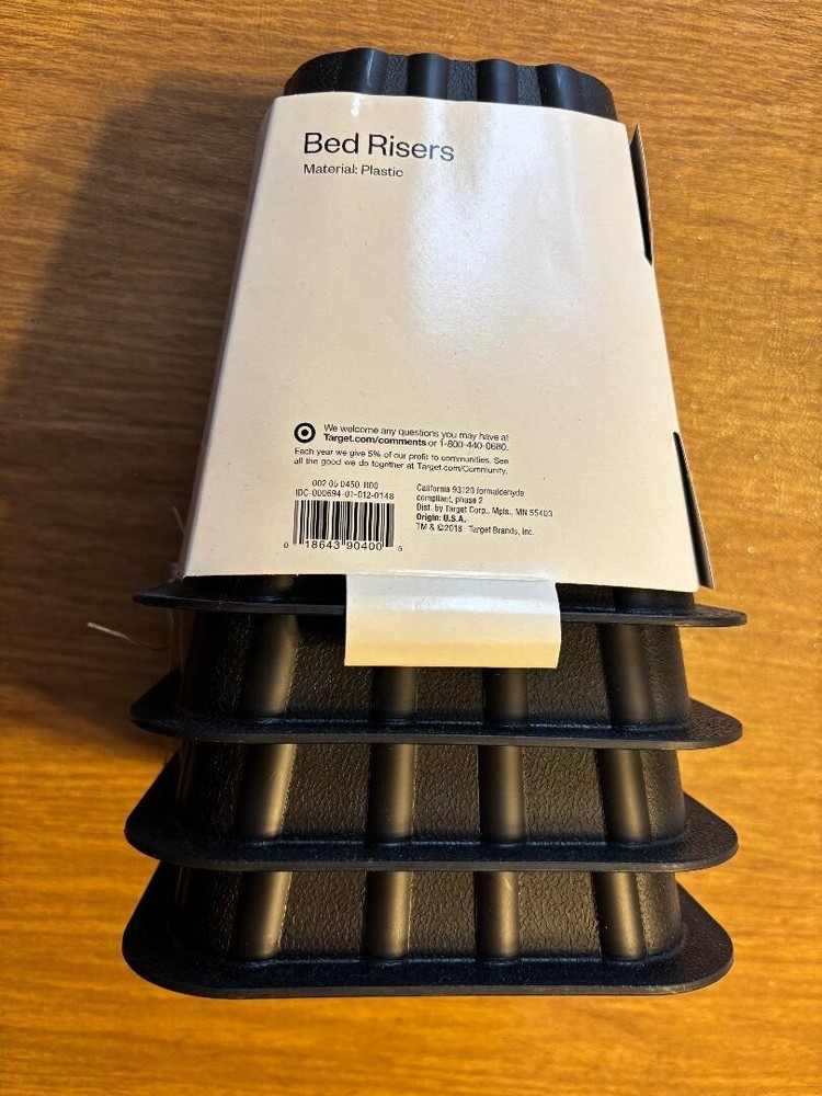 Room Essentials Bed Risers for College Dorm Rooms