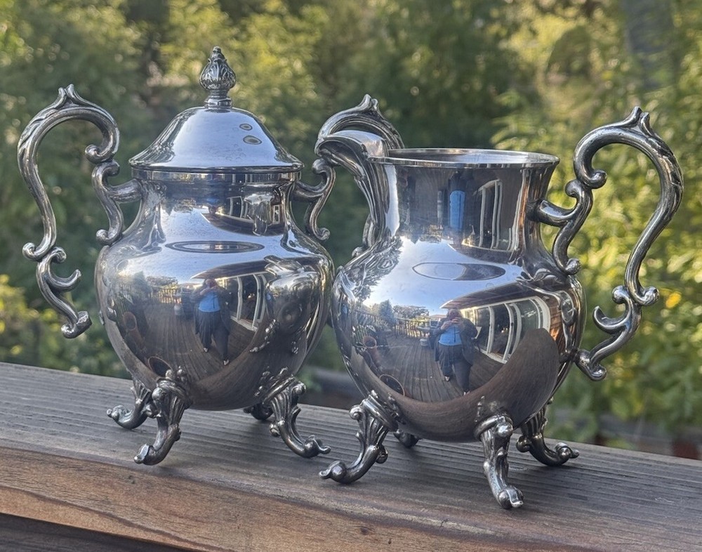 Birmingham Silver Plated Sugar & Creamer Set