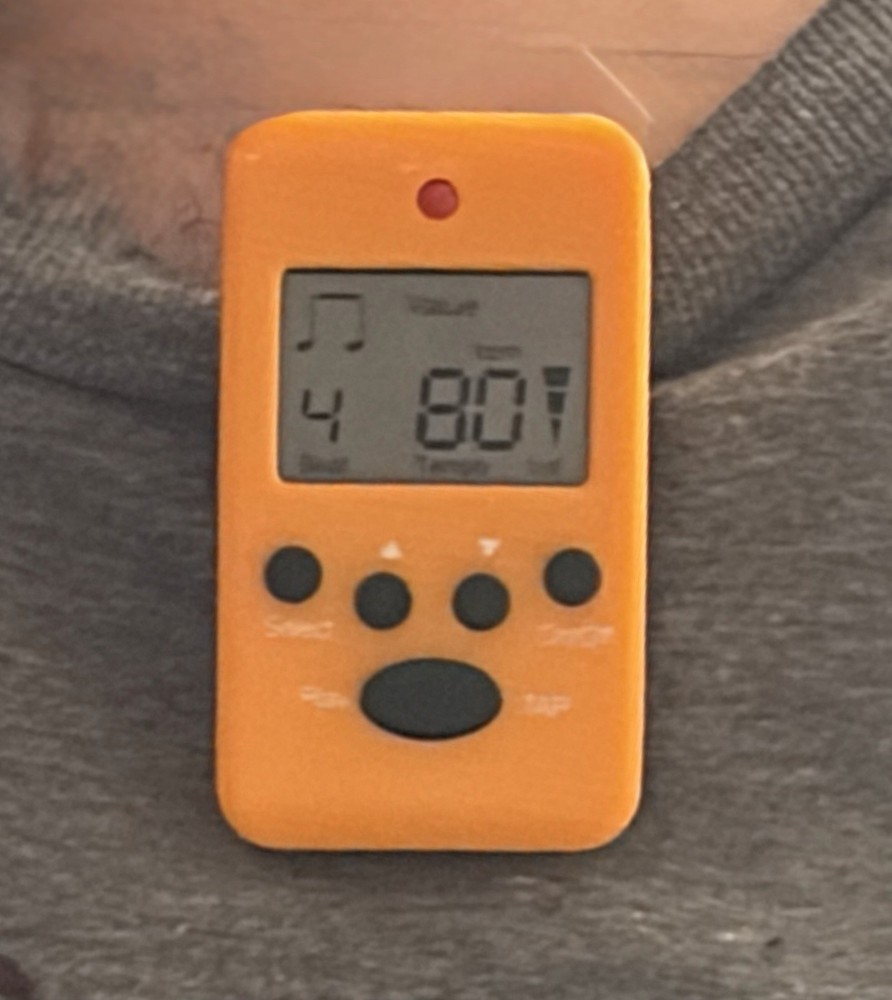 Digital Metronome Clip On LCD Tempo Trainer w Tap Function Orange