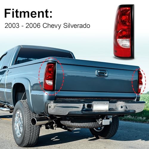 Left Tail Lights Rear Lamp Compatible With 2003 2004 2005 2006 Chevy Left Side