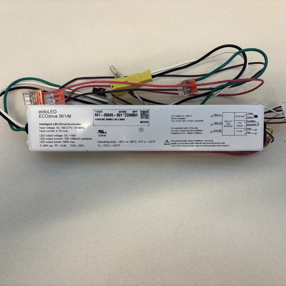 eldoLED ECOdrive 561M Intelligent LED Driver Controller 50W 100-277V AC Lighting