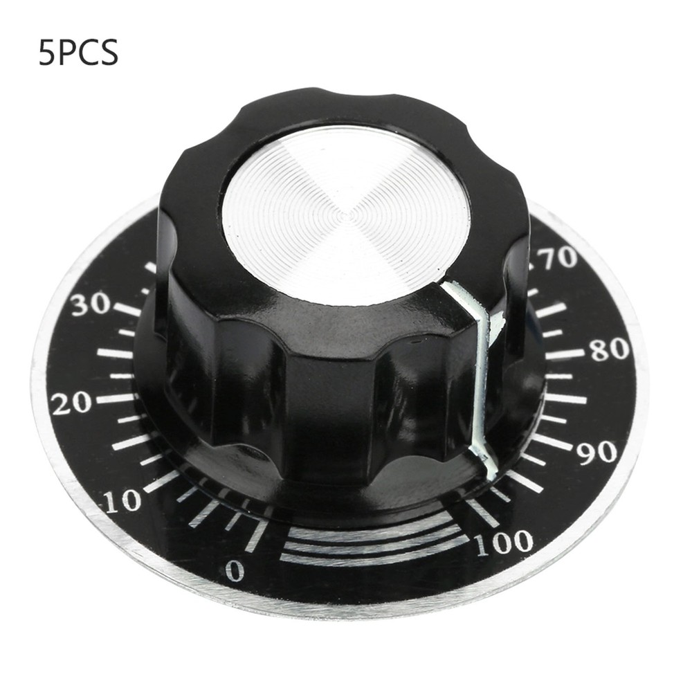 5 Knurled Potentiometer Knobs Durable Volume Control Cap DIY Accessories Premium