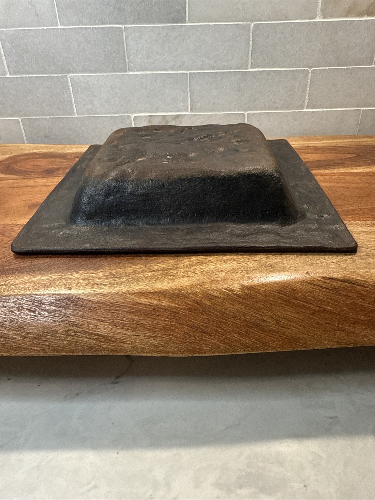 Vintage Japanese Cast Iron Dragon Tray Umbrella / Cane Stand Drip Pan 9.5”