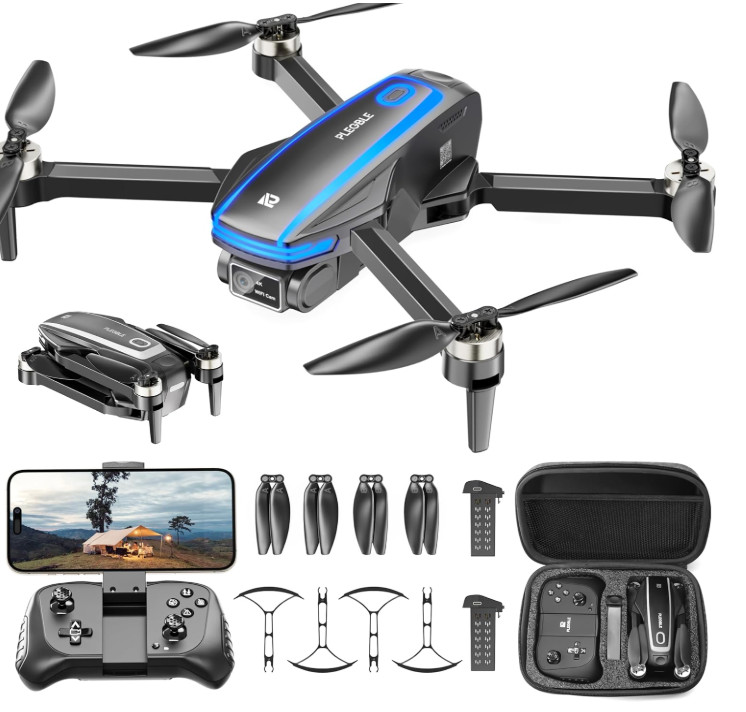 Camera Drones with 4k  Motor Drone Foldable RC Quadcopter 2 Batteries