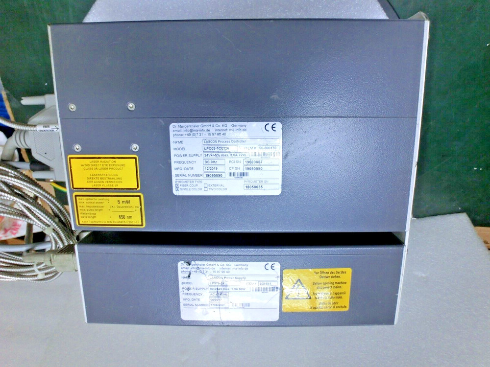 DR. MERGENTHALER LPC03-1C0326 LASCON Processor Controller,LPS75-24 PS,Ger_,9056