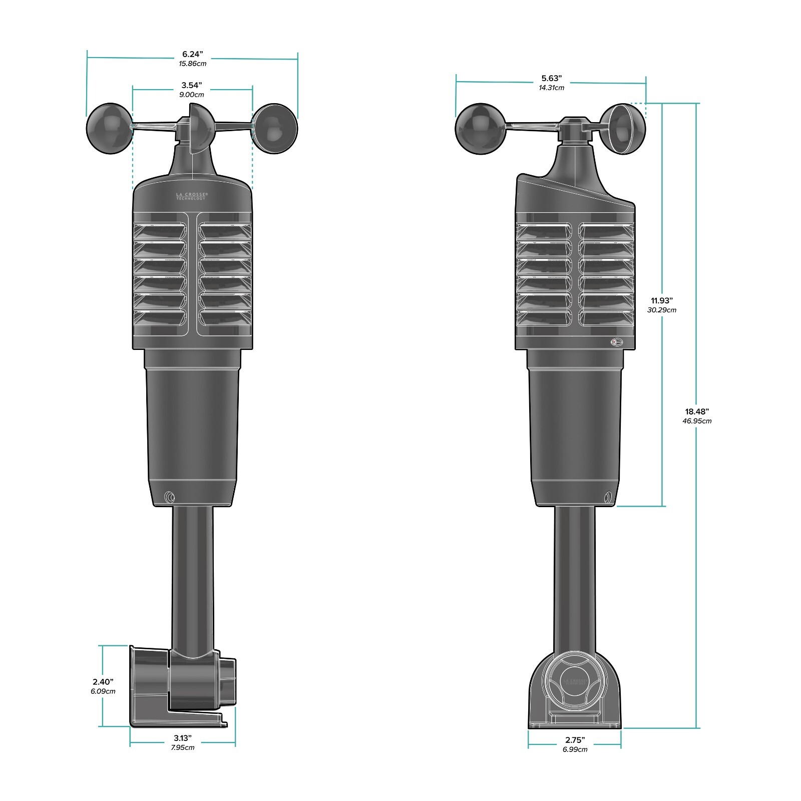 327-1417 La Crosse Technology Professional Color Wind Speed Weather Station