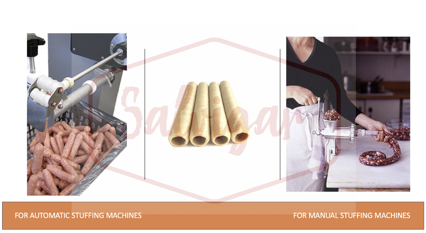 Collagen Casings Dry 28mm / 50ft for stuffing 324 Lb 1800 sausages 20 sticks