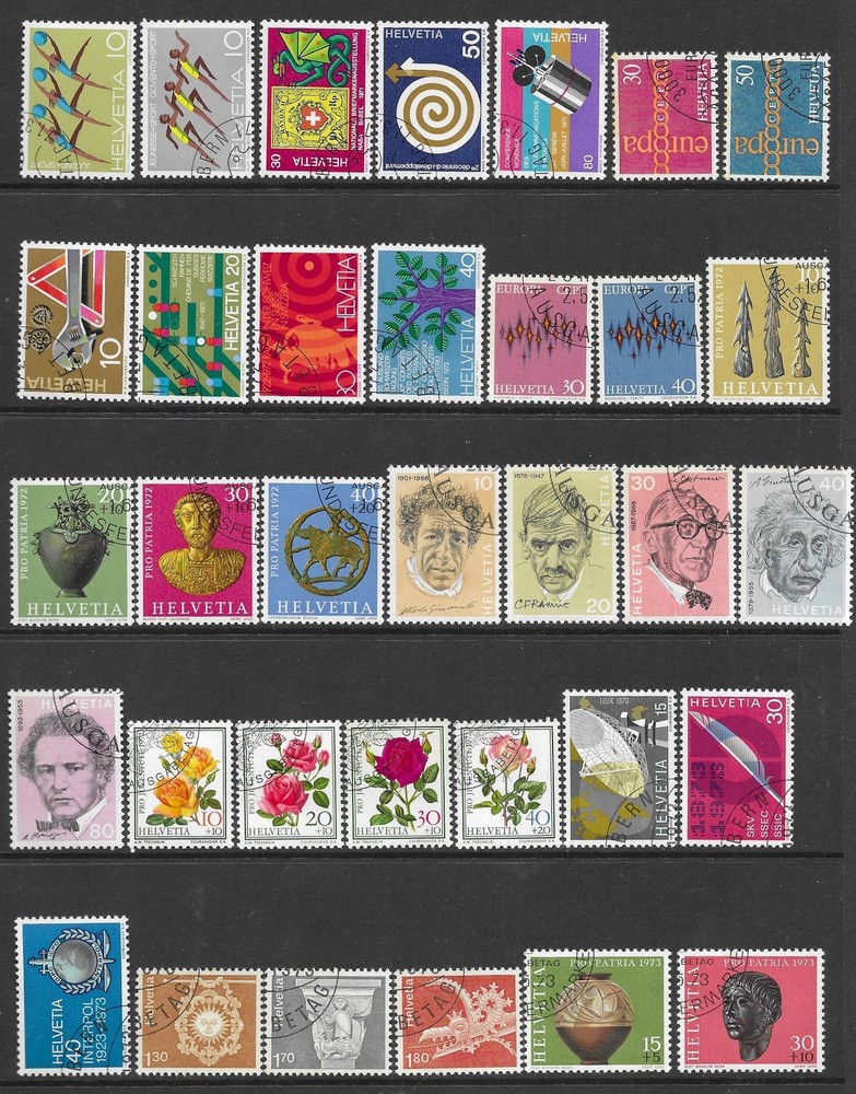 Switzerland 1971-1979 Mixed Selection 90 x Values Used
