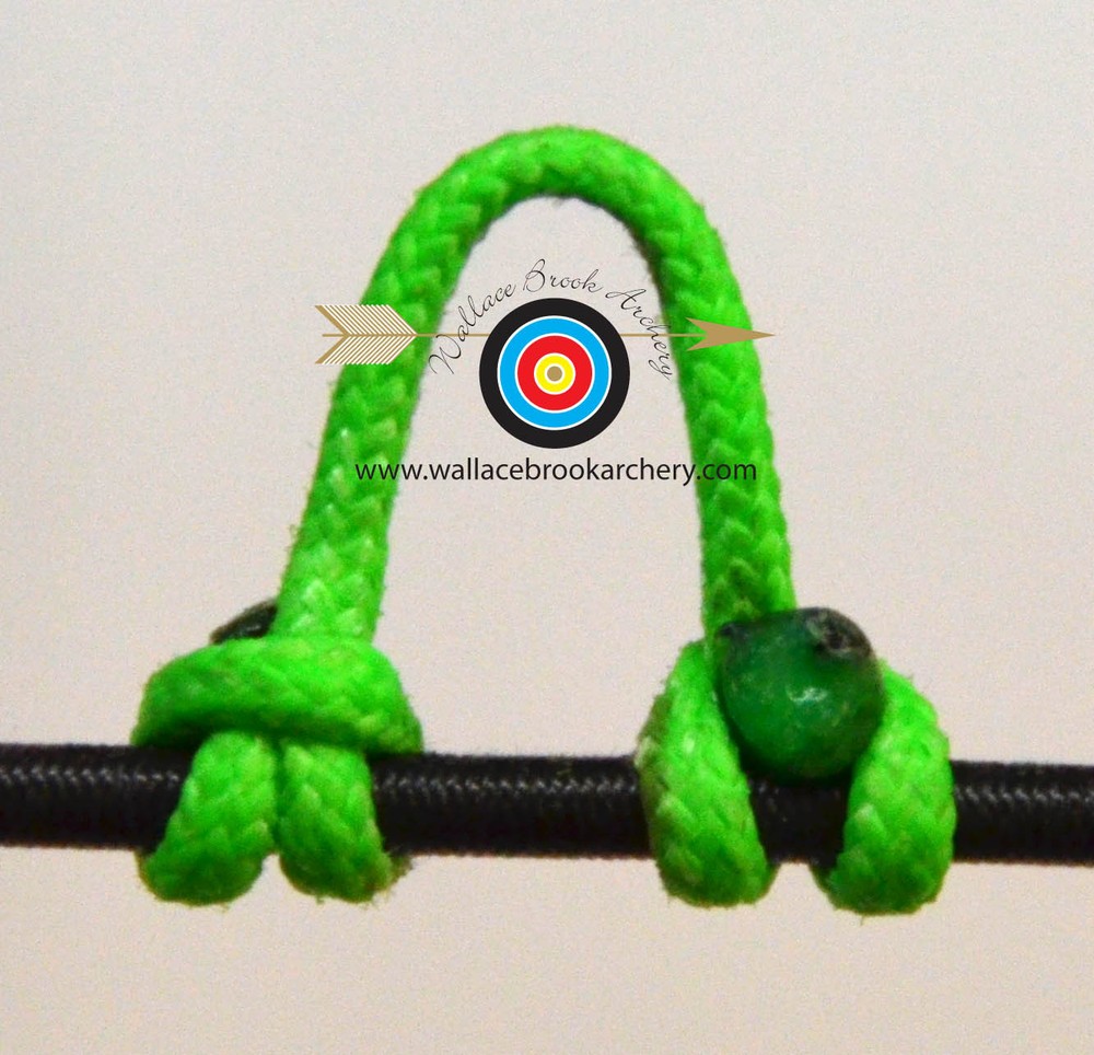 5 Pack Flo Green Release Bow String Nock D Loop Bowstring BCY #24