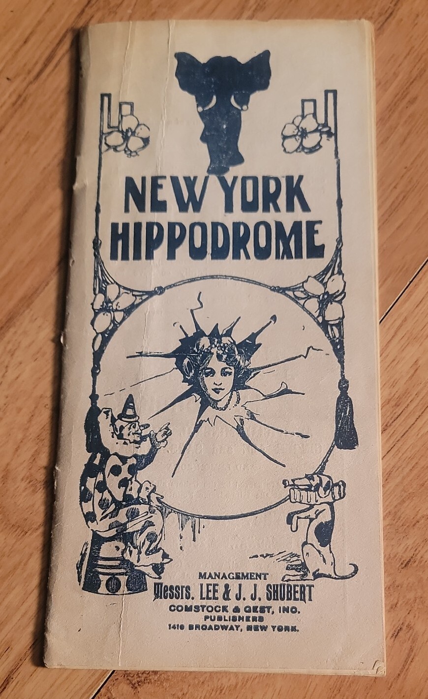 Antique 1910 New York Hippodrome Theatre Playbill Advertising Booklet