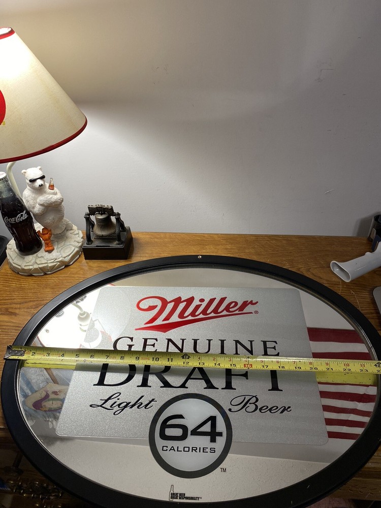 Miller Genuine Draft Oval Beer Mirror