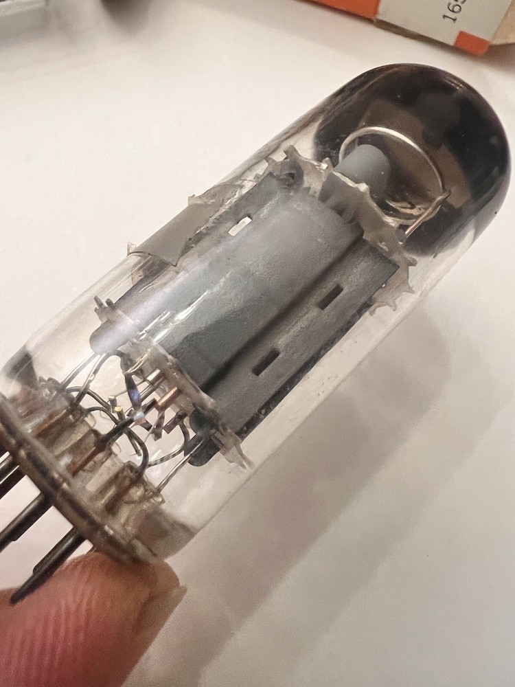 NOS Matched Pair 12BH7 Musical Gray Plates Ring Getters Audio Tubes