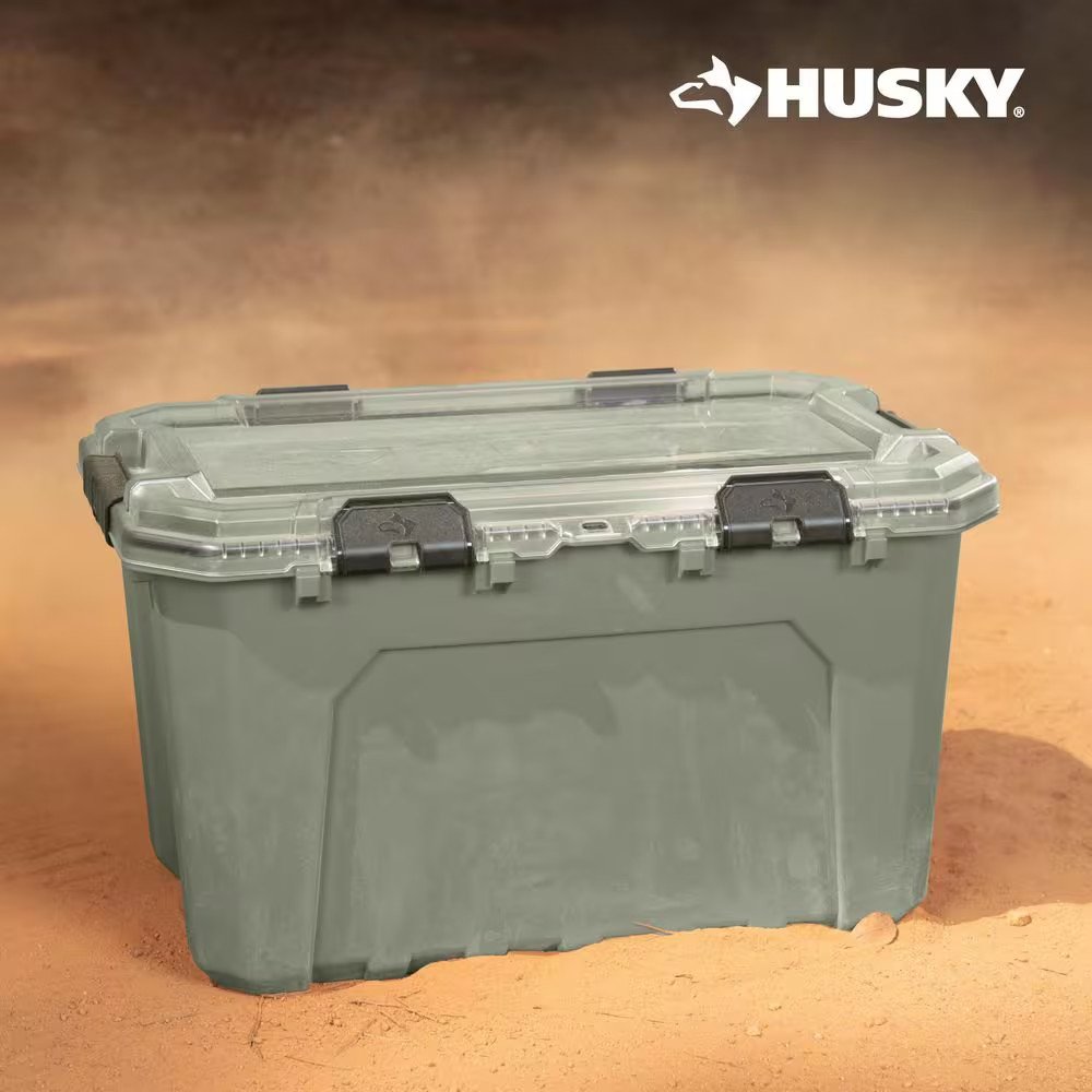 20 Gal. Professional Heavy Duty Waterproof Stackable Plastic Storage Container w