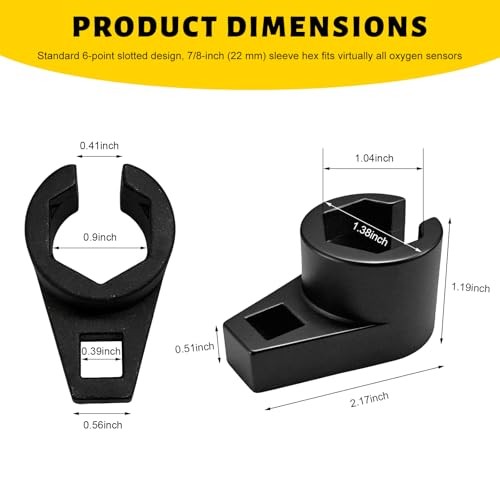 Offset Oxygen Sensor Socket, 3/8-Inch Drive by 7/8-Inch Offset O2 Sensors