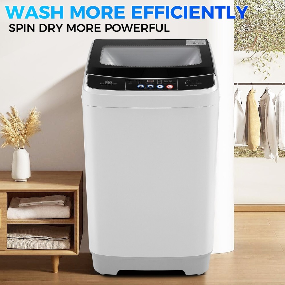 Washing Machine Full Automatic 17.8LB Top-Loading Compact Laundry Washer & Dryer