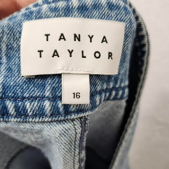 Tanya Taylor Christina Denim High-Waist Midi Skirt