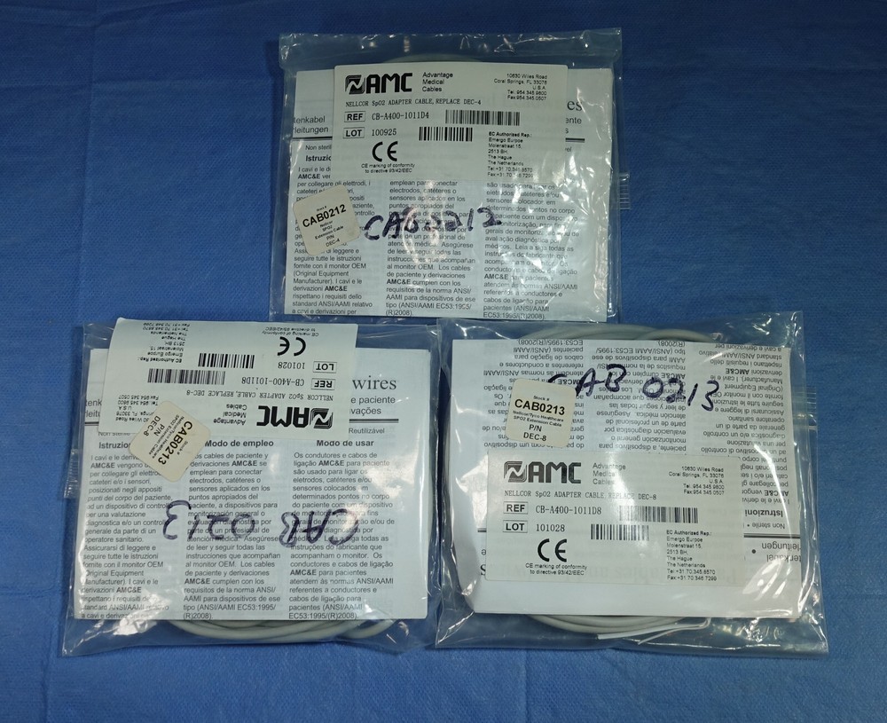 AMC/Nellcor DEC8 SPO2 Extension Cable - NEW