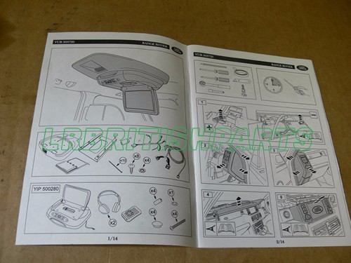GENUINE LAND ROVER DVD PLAYER INSTALLATION KIT RANGE ROVER 03-12 OEM VUB503721