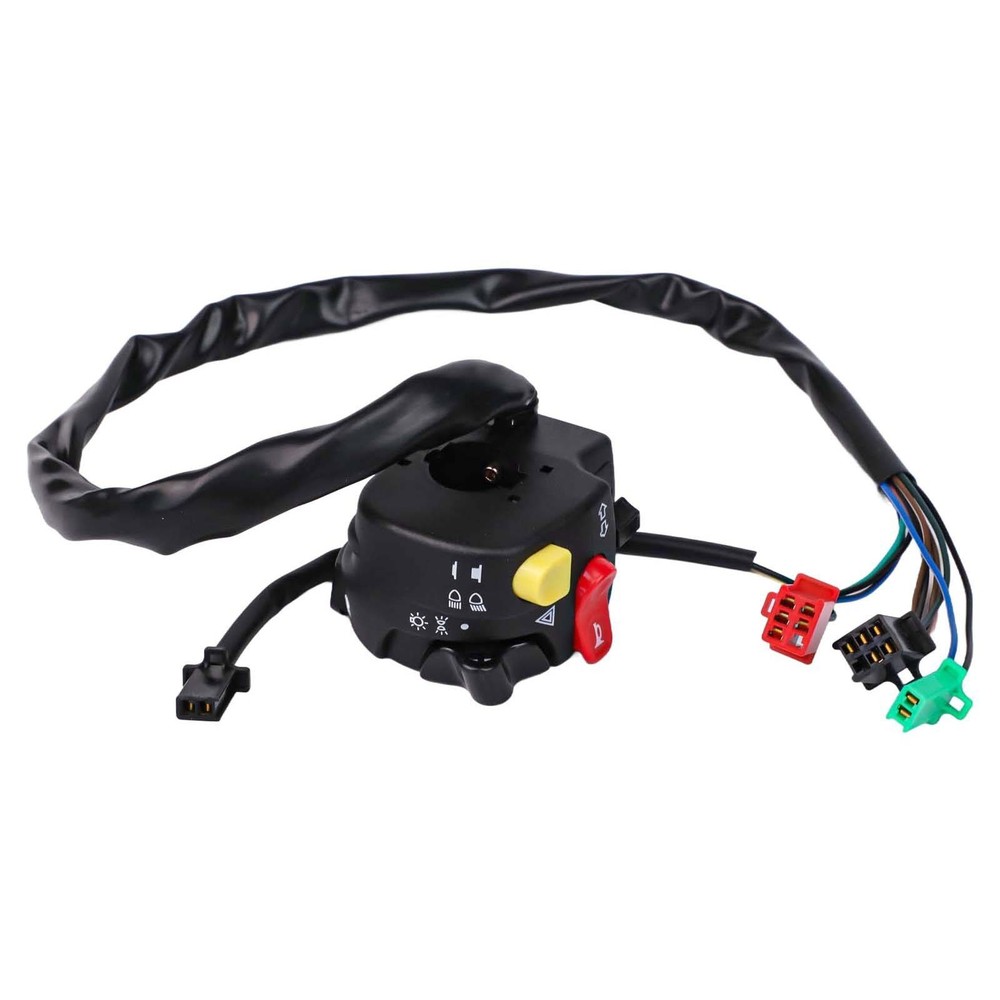 Sleek Black Motorcycle Switch Compatible with Various Models for Daily Use