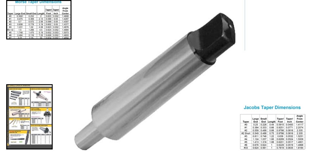 High-Performance Morse Taper Arbor MT2 to JT2 - Precision Conversion Tool