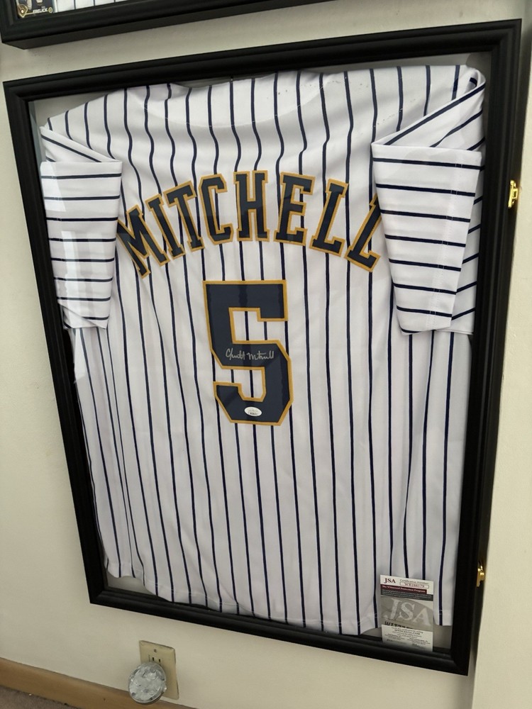 Brewers GARRETT MITCHELL Signed Custom Replica Pin Stripe Jersey AUTO - JSA