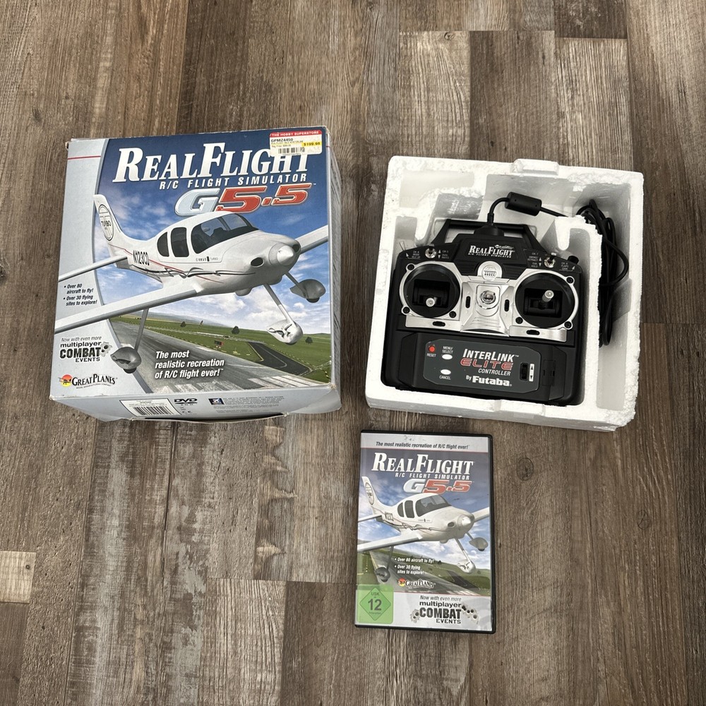 Real Flight Remote RC Flight Simulator G5.5 w InterLink Elite Controller