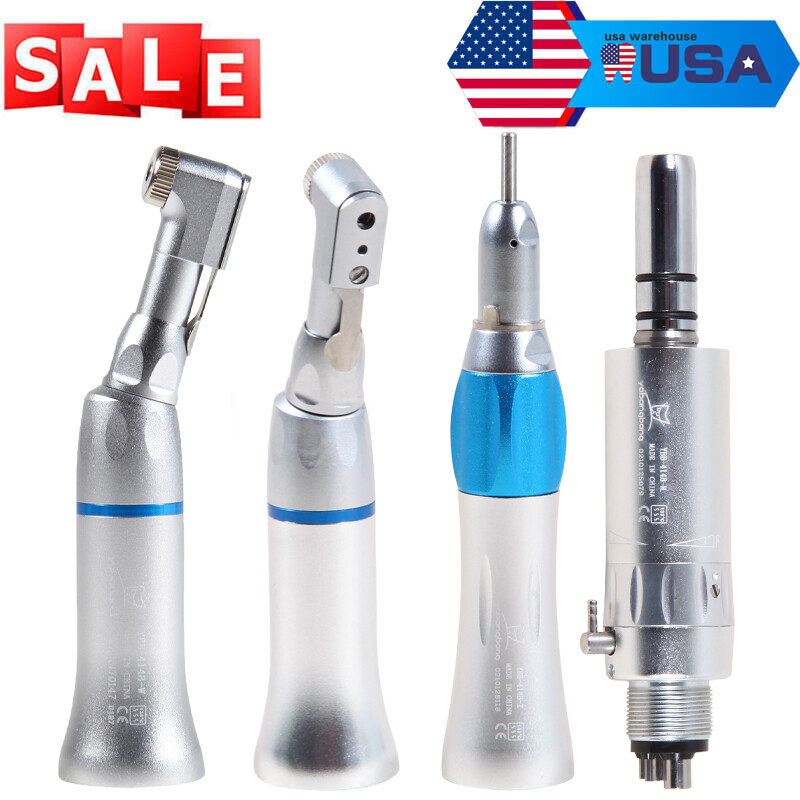 NSK Style Dental Slow Low Speed Handpiece Straight Contra Angle Air Motor 2/4H