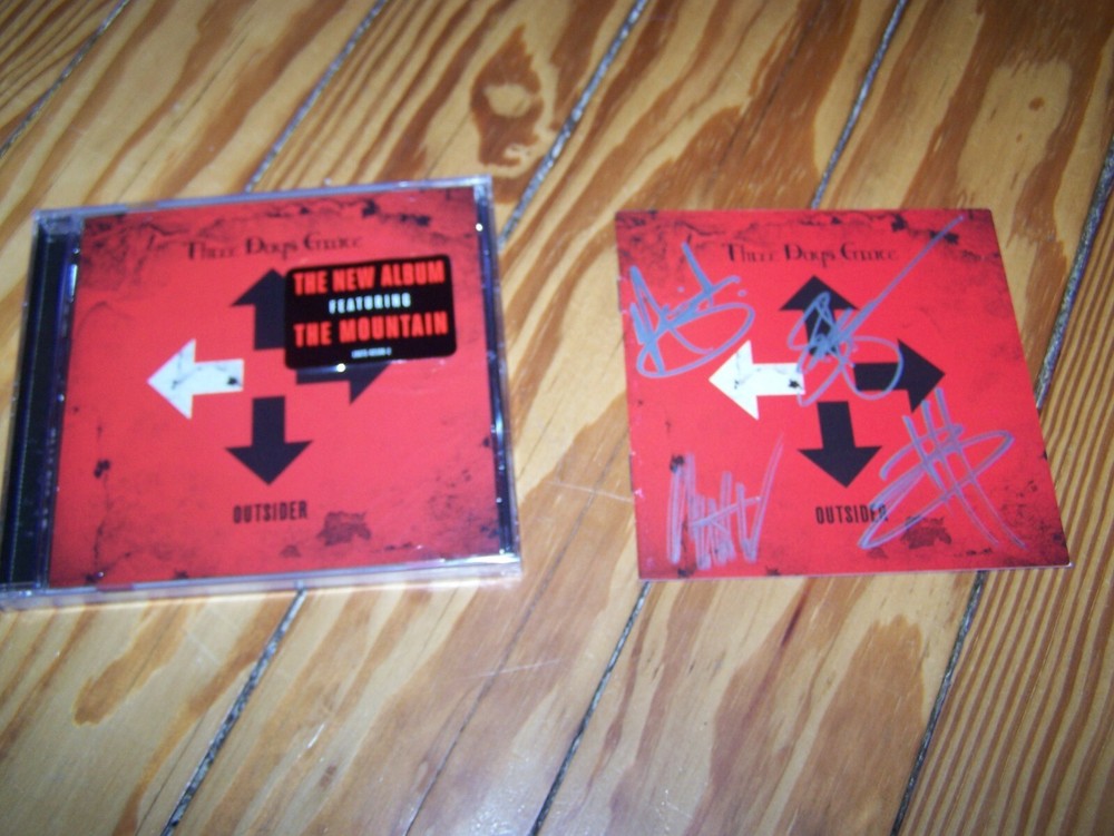 THREE DAYS GRACE SIGNED OUTSIDER CD AUTOGRAPHED