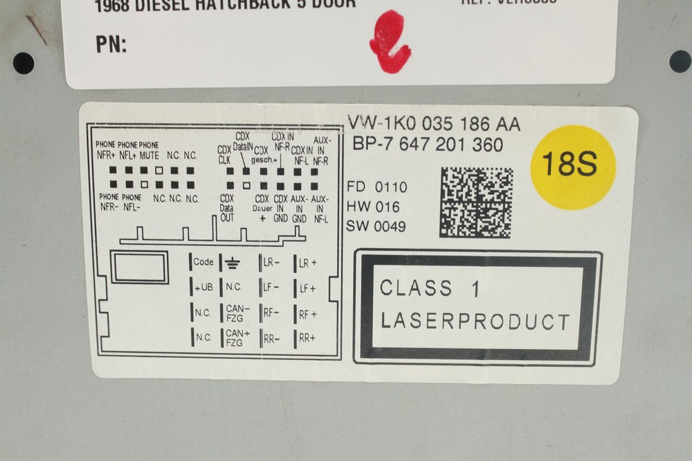 Volkswagen Golf 2008-2012 Stereo System