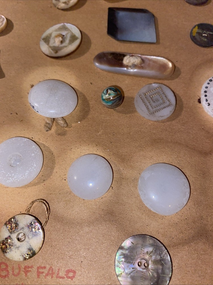Antique Button Display Lot Victorian