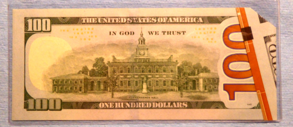 2009A $100 FRN CUTTING ERROR. Got from withdrawal into protected sleeve