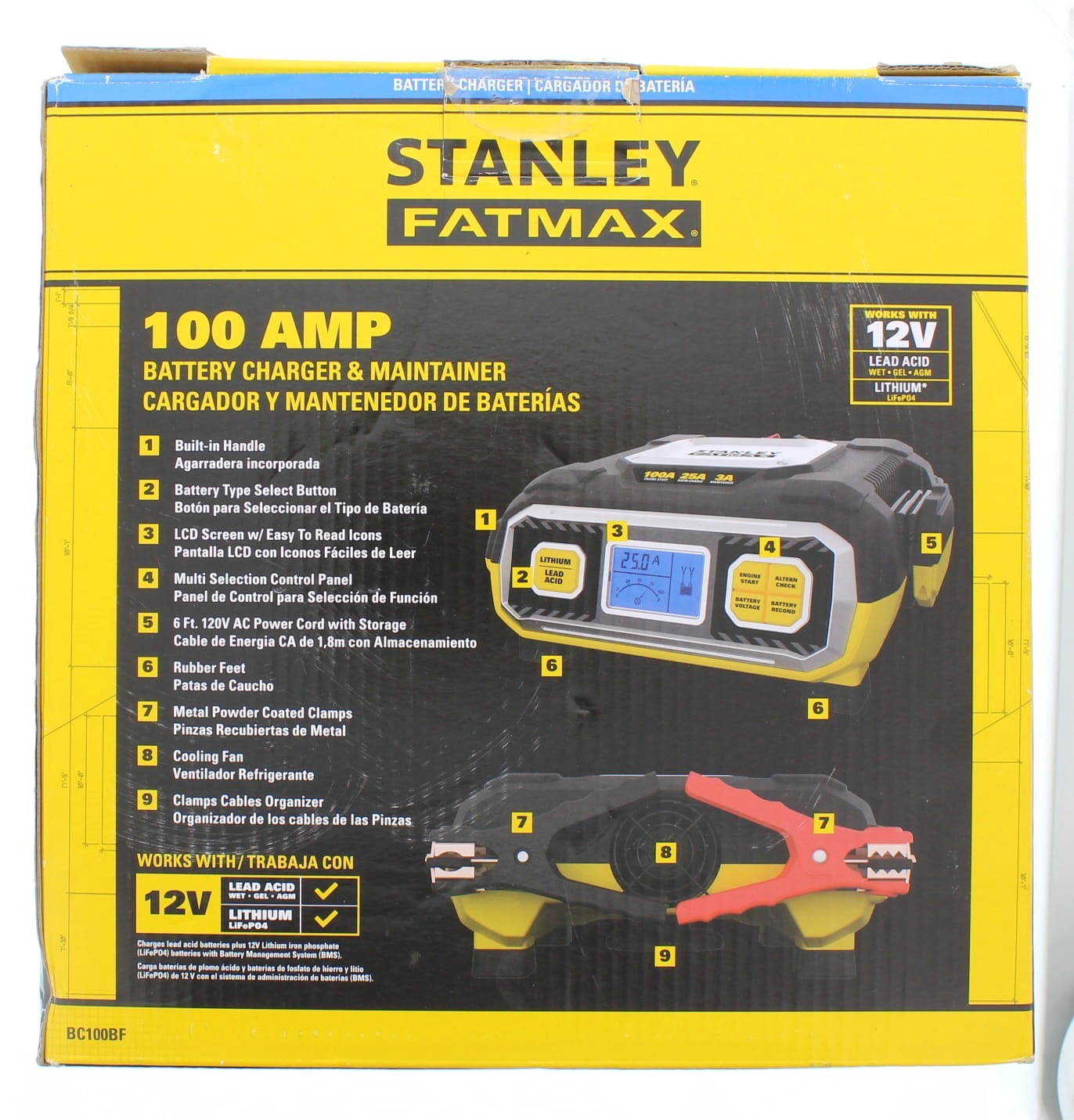 Stanley Fatmax 100 AMP Battery Charger & Maintainer