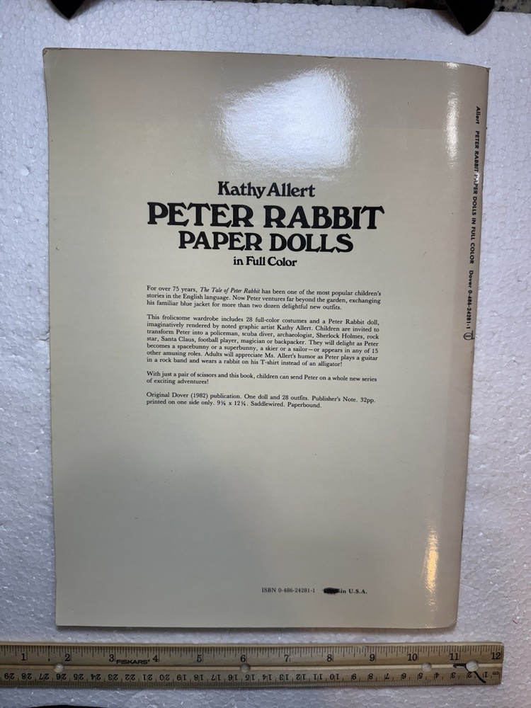 1982 Peter Rabbit Paper Dolls Book