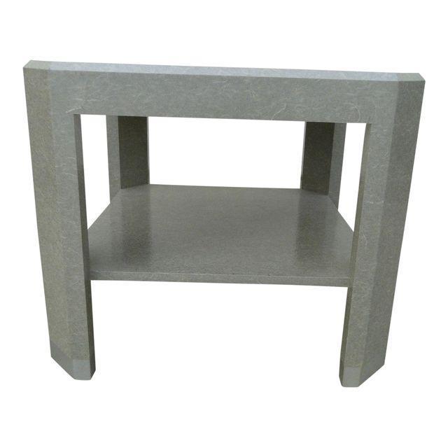 mid century style cube lamp end table night stand