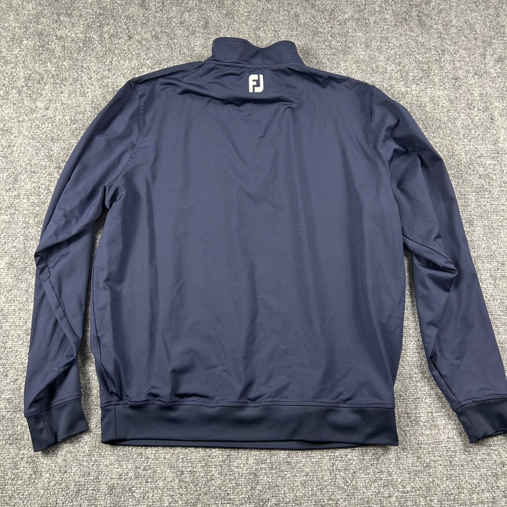 FootJoy Quarter Zip Pullover Men Large Navy Blue Stretch Golf Athletic Jacket