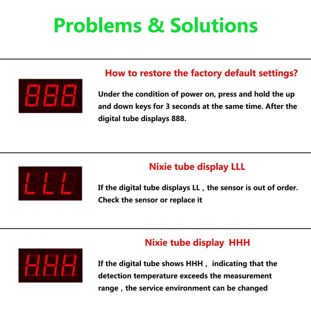 2Pcs Digital LED Temperature Controller Module 12V 10A 120W Digital Thermosta...