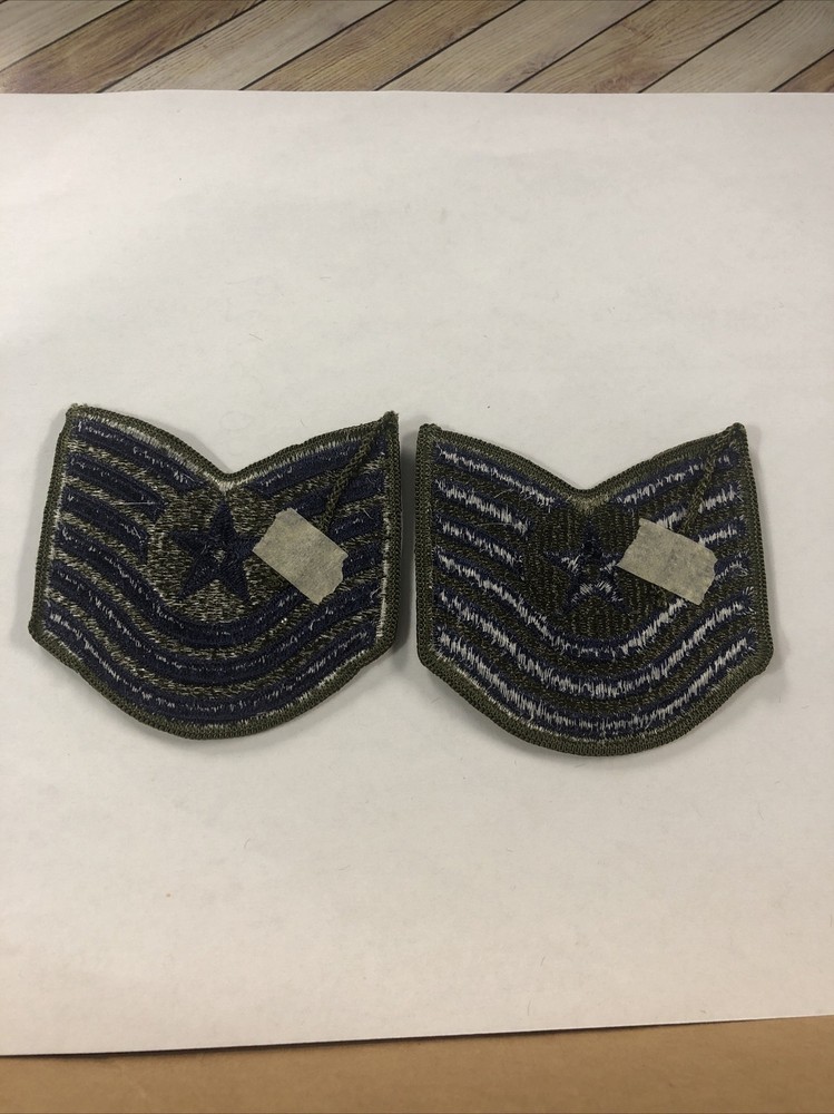 VINTAGE MILITARY PATCH SET US AIRFORCE MASTER SGT SERGEANT 3"