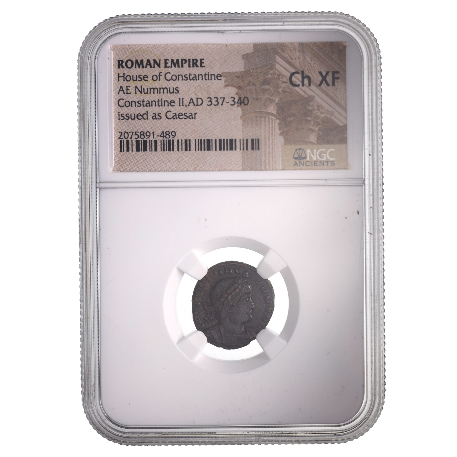 Roman Coin of Constantine II (AD 316-340) NGC Certified CH-XF Condition