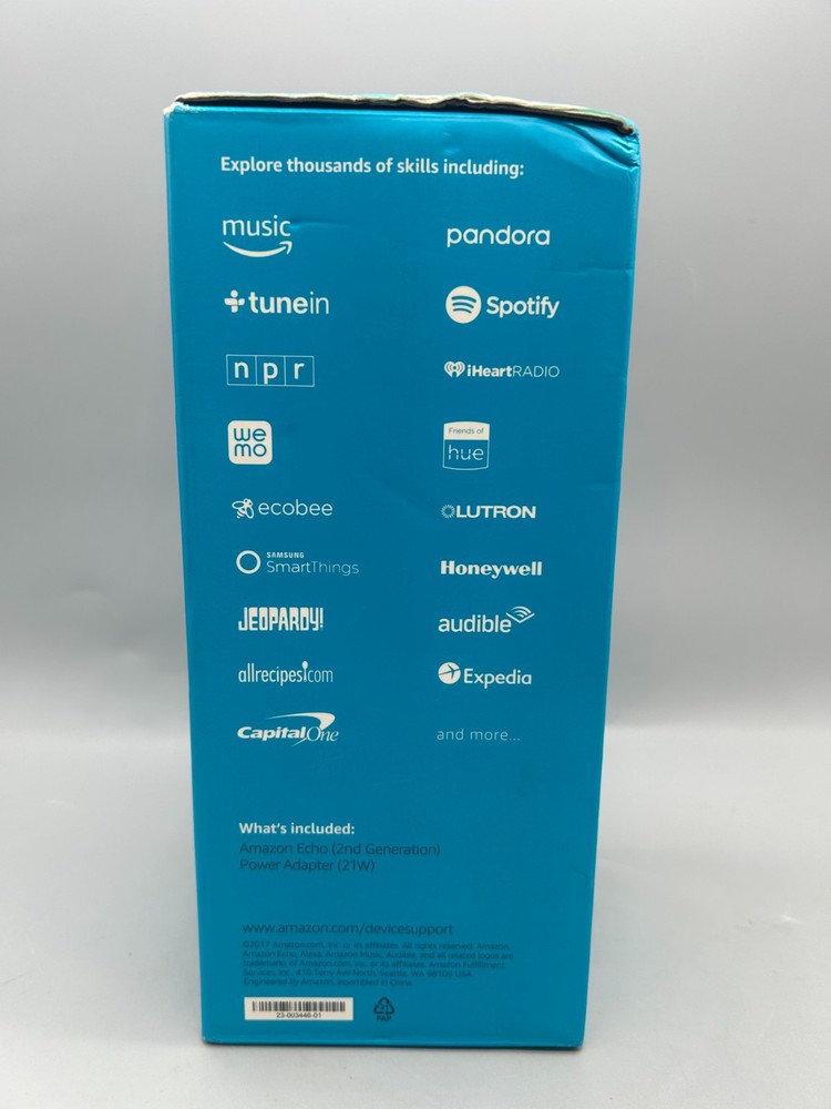 Amazon Echo (2nd Generation) Smart Speaker Alexa - Silver - Sealed