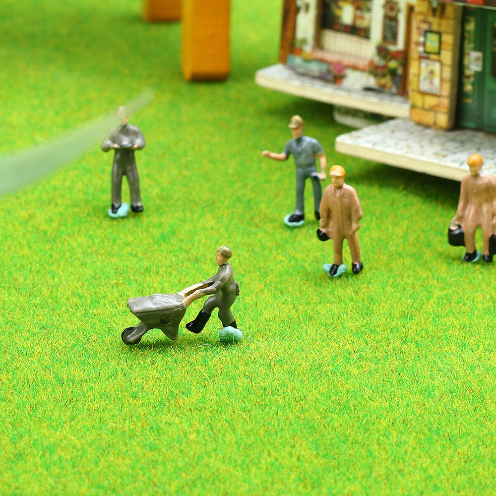 25Pcs HO Scale 1:87 Railway Workers Painted Figures Different Poses Trains Model