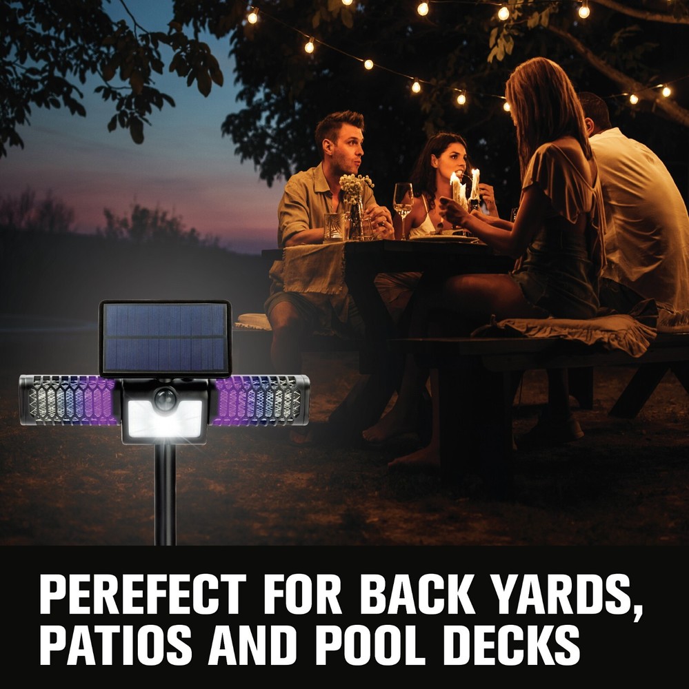 Bell + Howell Monster Solar Floodlight Zapper 2-in-1 Floodlight and Bug Zapper