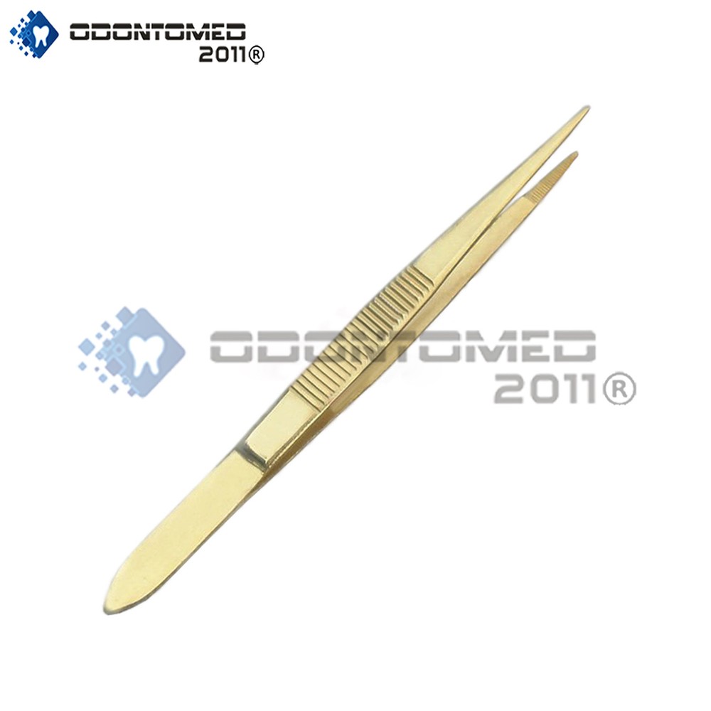 ODM 2 Splinter Forceps Full Gold 4.5" Colormed Inst