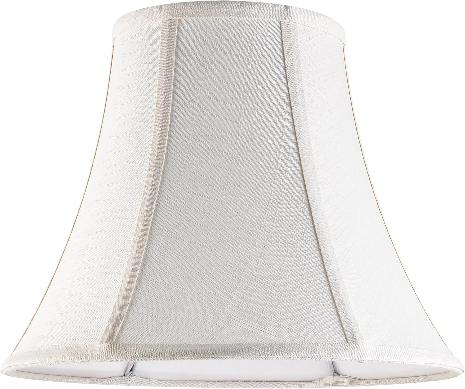 Creme White Bell Lamp Shades Set of 2 Medium Shade 6.7``Top X 13``Bottom X 10``H